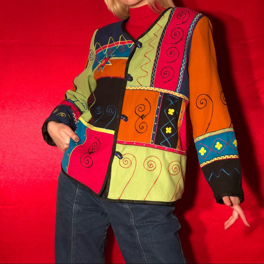 Colorblock jacket 🎾🌈🍬